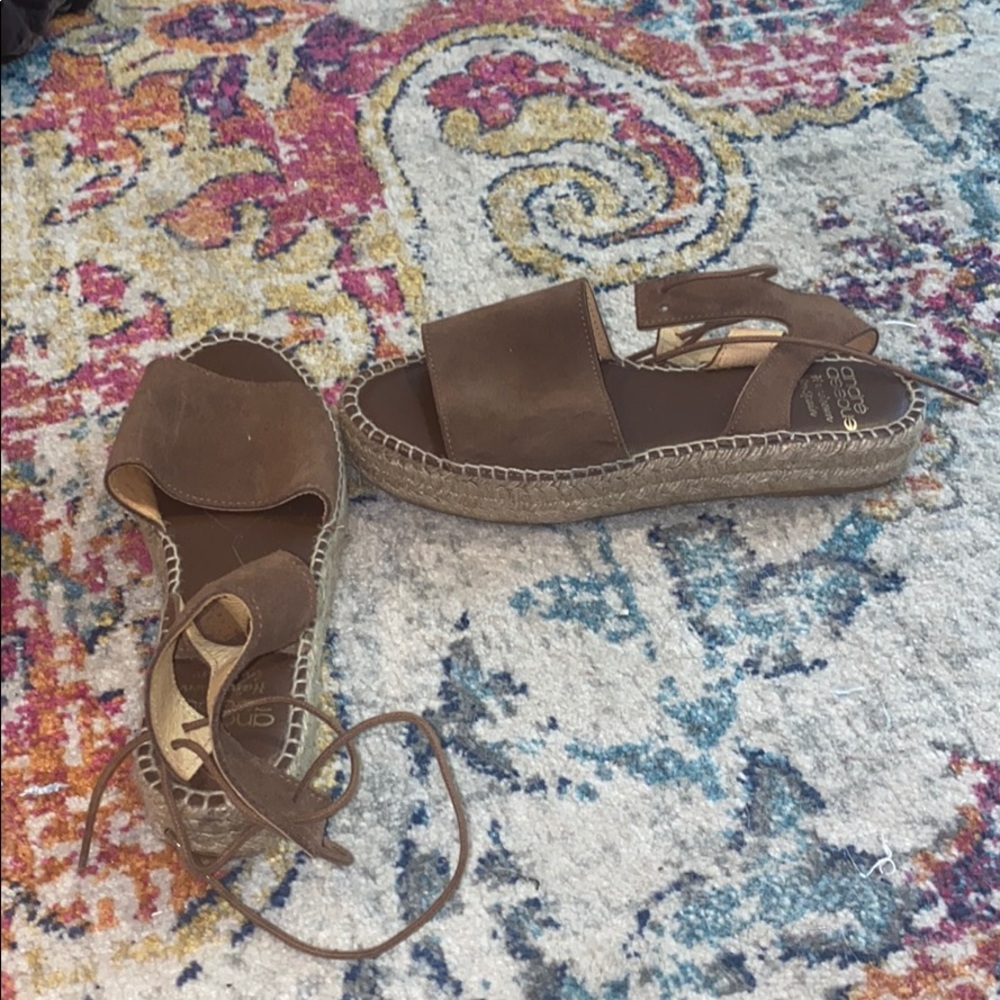 Woven platform sandals